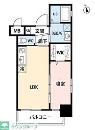タツミ大橋 1LDKの間取図画像
