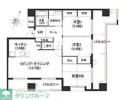 クラシオン地行 3LDKの間取図画像