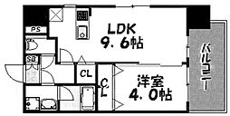ウインステージ博多駅南 1LDKの間取図画像