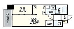 アヴァンティ祇園 1LDKの間取図画像