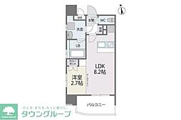サニークレスト大濠公園 1LDKの間取図画像