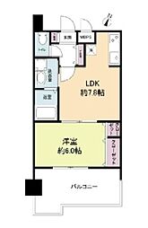 レジディア博多2 1LDKの間取図画像