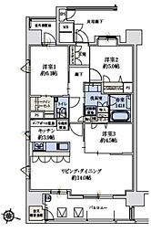 サンメゾン大濠公園北 3LDKの間取図画像