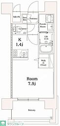 エンクレスト香椎駅前 ワンルームの間取図画像