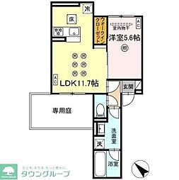 (仮称)D-ROOM東雲町 1LDKの間取図画像