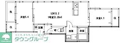 アビリタNOB博多駅東グランデ 2LDKの間取図画像