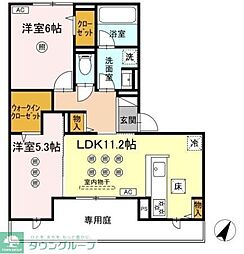 メゾン ココル 2LDKの間取図画像