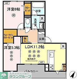 メゾン ココル 2LDKの間取図画像