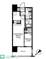 グランフォーレ博多駅東プレミア 1LDKの間取図画像