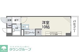 アバンダント84 ワンルームの間取図画像