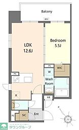 S-RESIDENCE博多駅東awesome 1LDKの間取図画像
