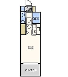 エステート・モア天神STUDIO 1Kの間取図画像