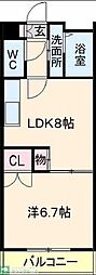 プラム・ハウス 1LDKの間取図画像