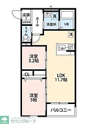 robot home 高宮 2LDKの間取図画像