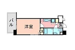 ダイナコートエスタディオ博多 1Kの間取図画像