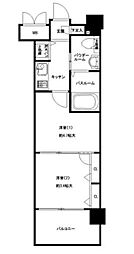 F.PARC西新 2Kの間取図画像