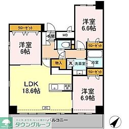 アーバンテム春吉 3LDKの間取図画像