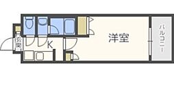 レジデンシャルヒルズ博多駅前弐番館 1Kの間取図画像