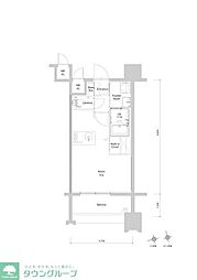 エンクレスト博多EXCEED ワンルームの間取図画像