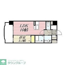 elcoco六ッ角 1LDKの間取図画像