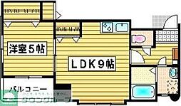 ROYAL神屋71 1LDKの間取図画像