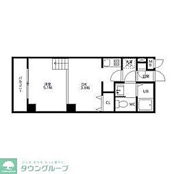 SPAZIO大橋 ワンルームの間取図画像