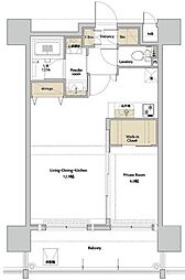 ネストピア博多グランドステージ2 1LDKの間取図画像