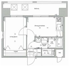 サンネストピア箱崎駅前 1DKの間取図画像