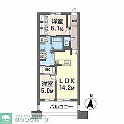 Nudgeone.照葉 2LDKの間取図画像
