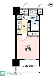 サヴォイ箱崎邸園 1Kの間取図画像
