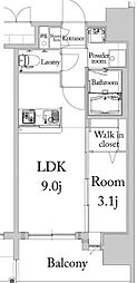 エンクレスト薬院大通 1LDKの間取図画像