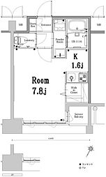 エンクレスト博多GATE 1Kの間取図画像