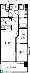 エンクレスト天神3 1LDKの間取図画像