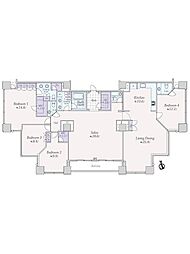 シティタワー高輪 4LDKの間取図画像