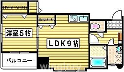 ROYAL神屋71 1LDKの間取図画像