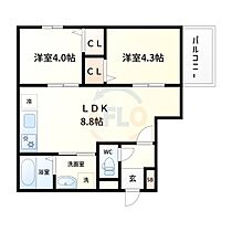 RAD大正  ｜ 大阪府大阪市大正区泉尾2丁目（賃貸アパート2LDK・3階・39.66㎡） その2