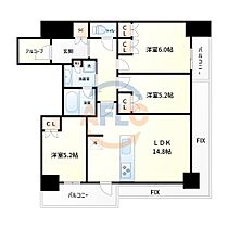 ザ・ファインタワー大阪肥後橋  ｜ 大阪府大阪市西区江戸堀1丁目（賃貸マンション3LDK・26階・70.04㎡） その2