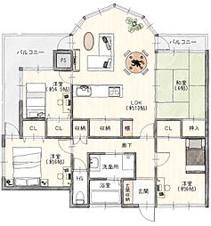 ナビハイツ霞ヶ浦ステーション304　4LDK 304 4LDKの間取り