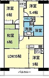 バンベール芝田II403 403 4LDKの間取り