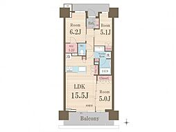 ザ・パークハウス川口本町 3LDKの間取図画像