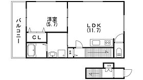 GLAハート長田 202 ｜ 兵庫県神戸市長田区六番町6丁目（賃貸アパート1LDK・2階・44.00㎡） その2