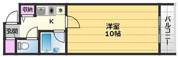 シャトー北町 403｜大阪府岸和田市北町(賃貸マンション1K・2階・23.00㎡)の写真 その2