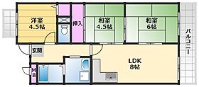 ホワイトウェル 402 ｜ 大阪府岸和田市春木旭町36-51（賃貸マンション3LDK・4階・60.75㎡） その2