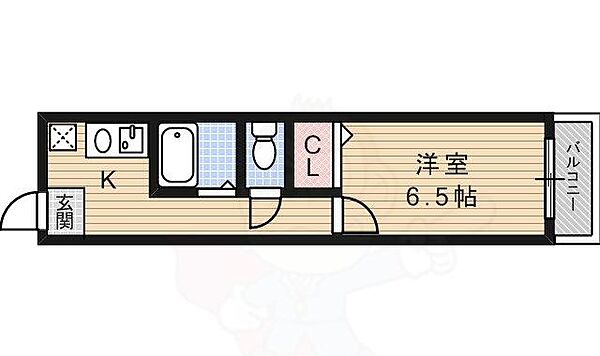 リバーサイド墨染 ｜京都府京都市伏見区墨染町(賃貸マンション1K・3階・22.00㎡)の写真 その2