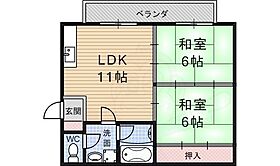 ネオハイツ生長  ｜ 京都府京都市伏見区深草柴田屋敷町（賃貸マンション2LDK・3階・46.60㎡） その2