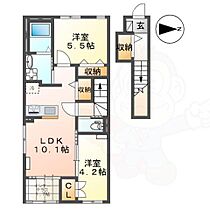 (仮称)久御山町佐古内屋敷新築アパートA棟  ｜ 京都府久世郡久御山町佐古内屋敷（賃貸アパート2LDK・2階・55.66㎡） その2