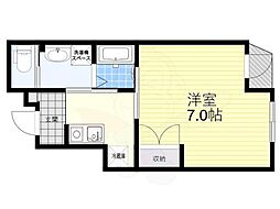 サンモールコート九条 3階1Kの間取り