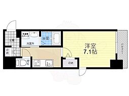 エストゥルース京都 5階1Kの間取り