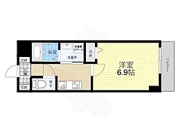 エストゥルース京都 6階1Kの間取り