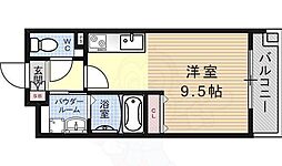 Cottage Takeda（コテージタケダ） 3階ワンルームの間取り